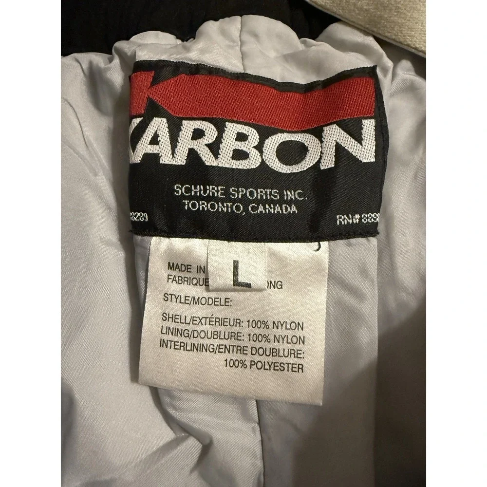 KARBON Ski Pants Mens Large Gray Insulated Snowboard Suspenders Pockets